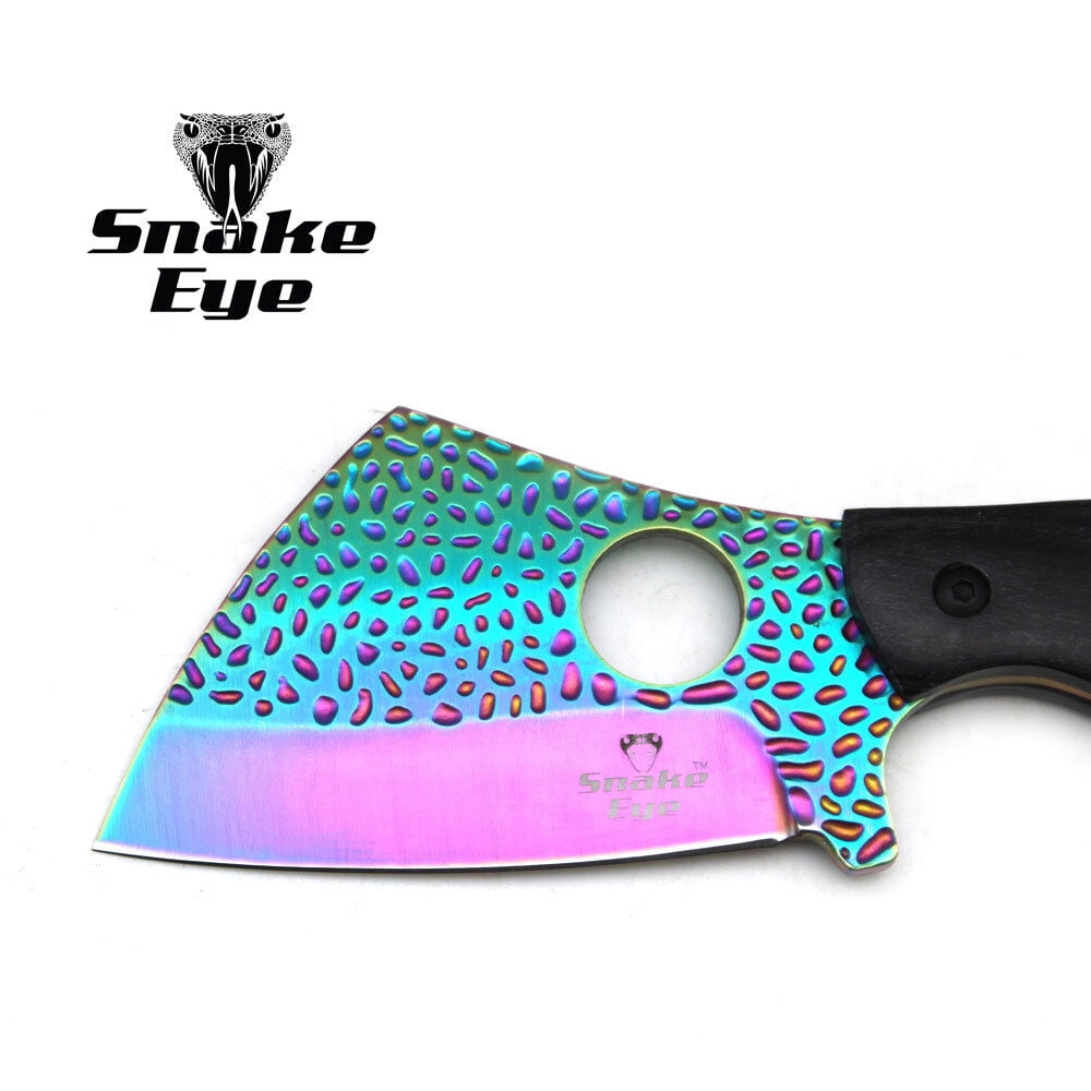Snake Eye Tactical Heavy Duty Fixed Blade Razor Style Hunting Knife w/ Sheath