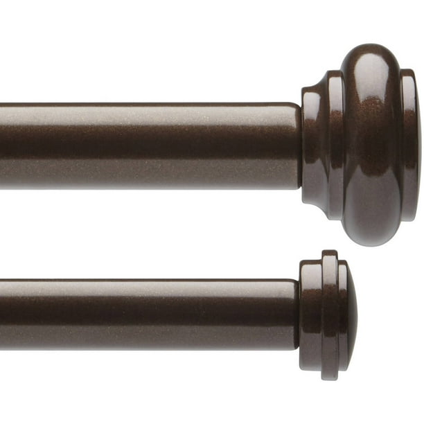 Mainstays 4884" Adjustable Double Curtain Rod, 5/8" Diameter, Bronze