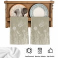 thumbnail image 5 of Green Brown Wildflowers Kitchen Towels Set of 1, Modern Floral Butterfly Plant Absorbent Dish Towels for Kitchen, Microfiber Hand Towel, Quick Drying Tea Towel for Cleaning Decorative Dishcloths, 5 of 7