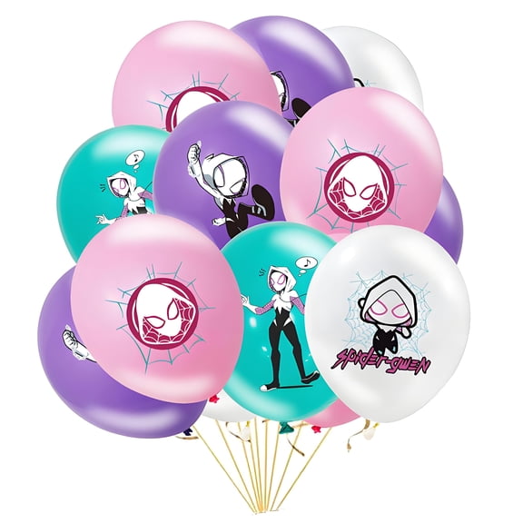 36Pcs Pink Spider Balloon 12 inch Cute Cartoon Latex Balloons Theme Party Decoration Supplies for Birthday Event Arch Decor