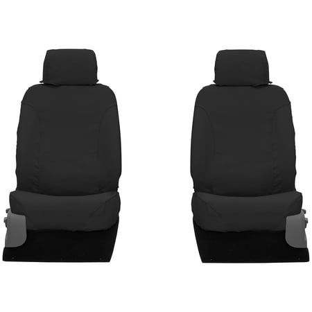 Covercraft Polycotton SeatSaver Custom Seat Covers for 2009-2014 Ford F-150, 2011-2016 F-250/F-350, 2015-2016 F-450/F-550 | SS2412PCCH | 1st Row Bucket Seats | Charcoal