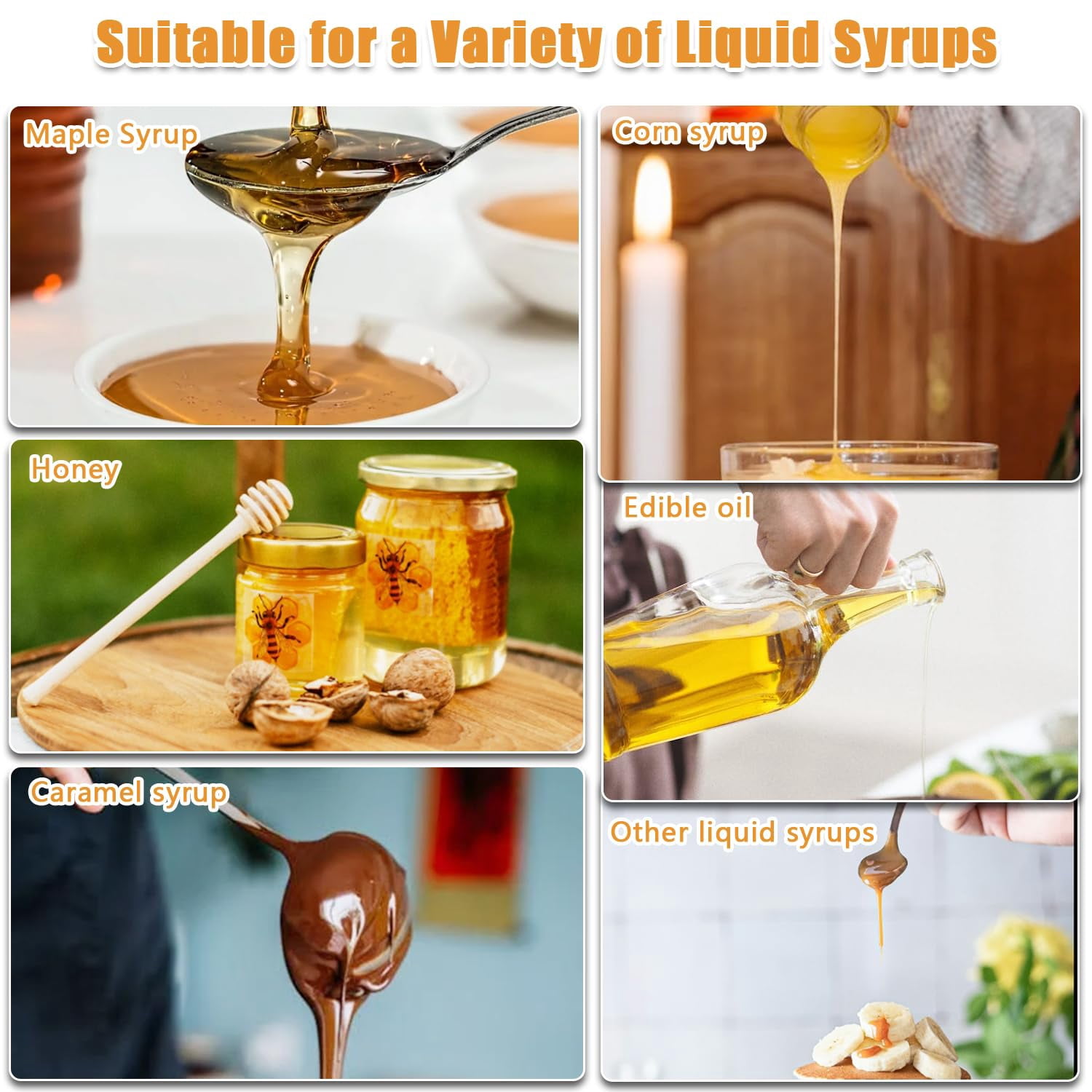 Honey Dispenser 12Oz No Drip with Base 2026 Upgrade, Glass Honey Jar pot with Handle, Syrup Dispenser for Coffee or Tea, Mess Free Honey Dispenser for Honey and Syrup, Honey Container