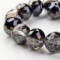 thumbnail image 3 of U8MO 8.6" Strd Gorgeous Faceted Glass Beads Round Mini Loose Beads Crafting 14~20mm-Black-20mm, 3 of 3