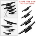 thumbnail image 5 of 1/2pcs Black Yacht Inflatable Deck Canoe Deck Hardware 100/128/152/200mm Ship Lock Low Flat Cleat Line Rope Tie Open Base Cleat 2PCS 100MM, 5 of 8