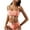 Pink, variant on Women's Two Piece Bikini Set with Spaghetti Straps Support Bralette and Briefs Solid Color Swimsuit