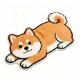 thumbnail image 2 of Funny 2D Dog Shaped Floor Mat, Soft Non-Slip Fleece Door Rug for Entryway Bedroom Bathroom, Cute Pet Print Indoor Carpet, 23.6 x 15.9 Inch Multicolor, 2 of 6