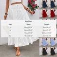 thumbnail image 4 of YanHoo Maxi Skirts for Women Trendy Summer A Line Long Skirts Elastic Waist Elegant Tiered Layer Boho Midi Long Skirt 2026 Black,XL, 4 of 7