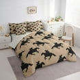 thumbnail image 3 of Homewish Female Men Western Cowgirl Twin Bedding Sets 7-Piece,Black Brown Bedding Comforter Set Microfiber,Exotic Style Breathable Sheet Sets,Ultra Soft Home Decor,Reversible, 3 of 8