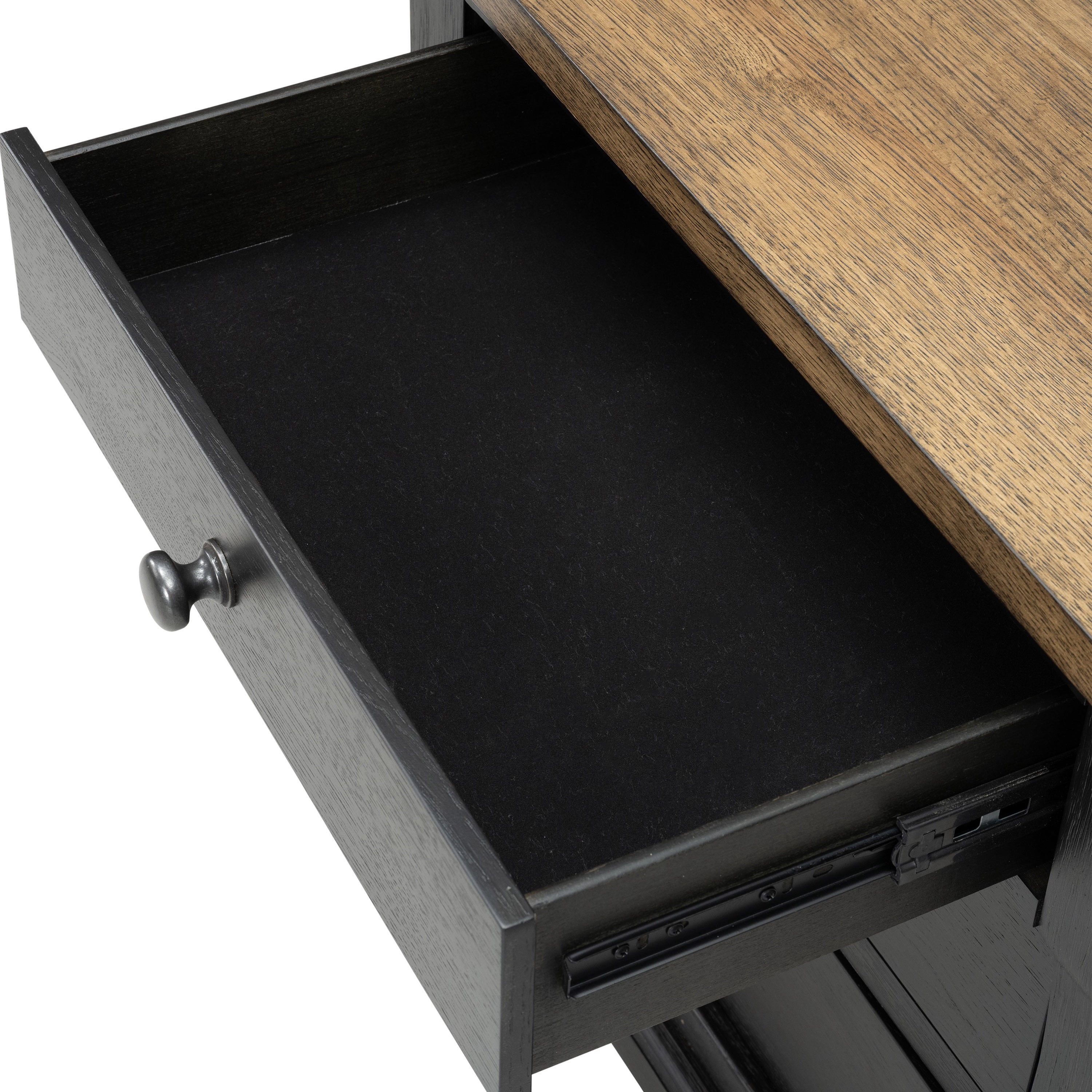 Furniture of America Millers Farmhouse 3-Drawer Adult Nightstand, Black