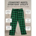 thumbnail image 5 of North 15 Mens Super Cozy Buffalo Plaid Micro Fleece Pajama Pants-1235-Green-XXL, 5 of 9