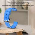 thumbnail image 4 of Reloj de silicona con patrón de rombo, pulsera, correa de silicona, reemplazo para Garmin / HUAWEI / Samsung 20 mm, azul cielo Inevent EL2641-10, 4 of 7