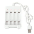 thumbnail image 1 of maskred Chargeur de Batterie en Plastique AAA/AA Protection contre les Courts-Circuits Interface USB Réutilisable Adaptateur de Charge pour Batteries Électriques Blanc, 1 of 6