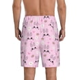 thumbnail image 3 of Kdxio Rabbit Face Print Mens Sleep Shorts Bottoms Soft Comfy Pajama Wear Pants with Drawstring Pockets, 3 of 7