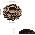 thumbnail image 2 of ZHU YU CHUN 2 PCS Creative Wooden Lotus Crystal Stand Sphere Display Stand Wooden Mini Sphere Holder Grid Board for Crystal Ball Nature Stone Collection(3.9 Inch lotus), 2 of 5