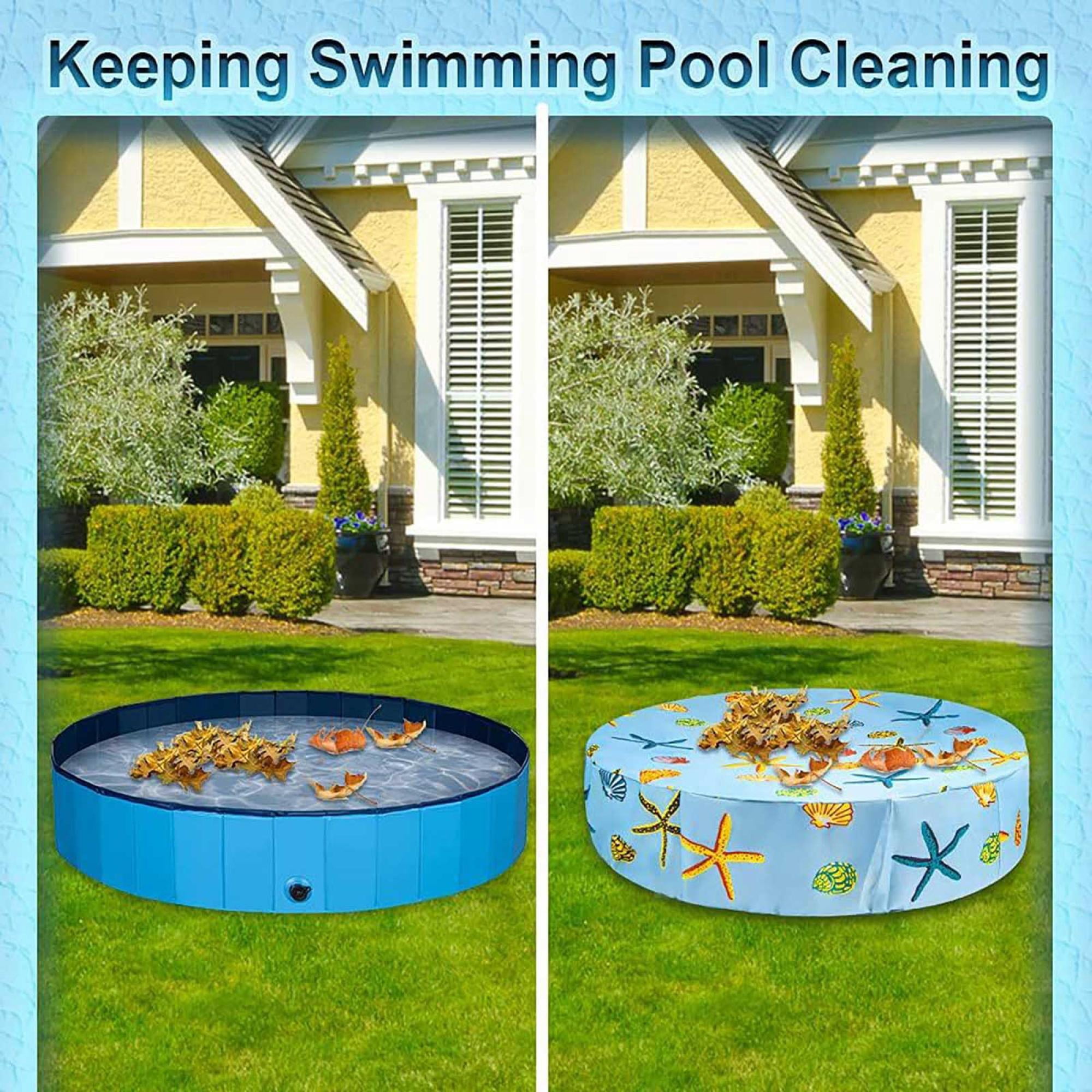 Pool Cover for Above Ground Pools – Waterproof, UV Protection (98% Blocking), Foldable, Easy Install with Elastic Cords