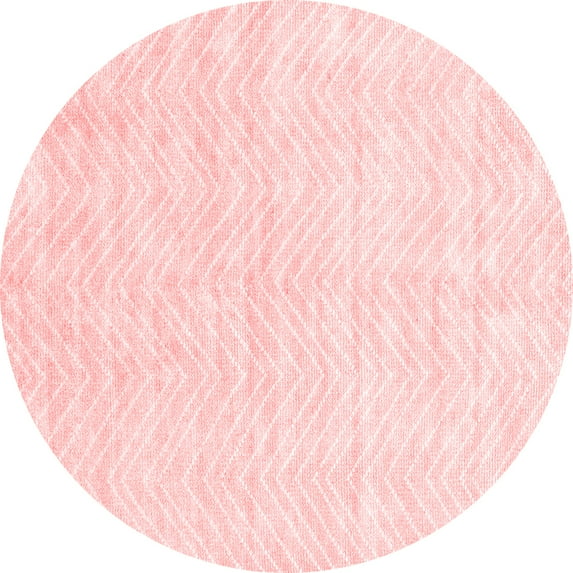 Ahgly Company Indoor Round Solid Red Modern Area Rugs, 5' Round