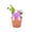 Purple-PP-home supplies, variant on LEFTHIGH Home Easter Bunny Mini Flower Pot Ornament Home Decor Tray Decoration Plastic Planter for Succulents and Small Plants Household Essentials