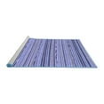 thumbnail image 2 of Ahgly Company Machine Washable Indoor Square Abstract Blue Modern Area Rugs, 6' Square, 2 of 4