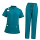 thumbnail image 1 of Conjunto de enfermería, uniforme de trabajo suave, traje para spa, cosmetología, centro de belleza. Azul claro, 1 of 9