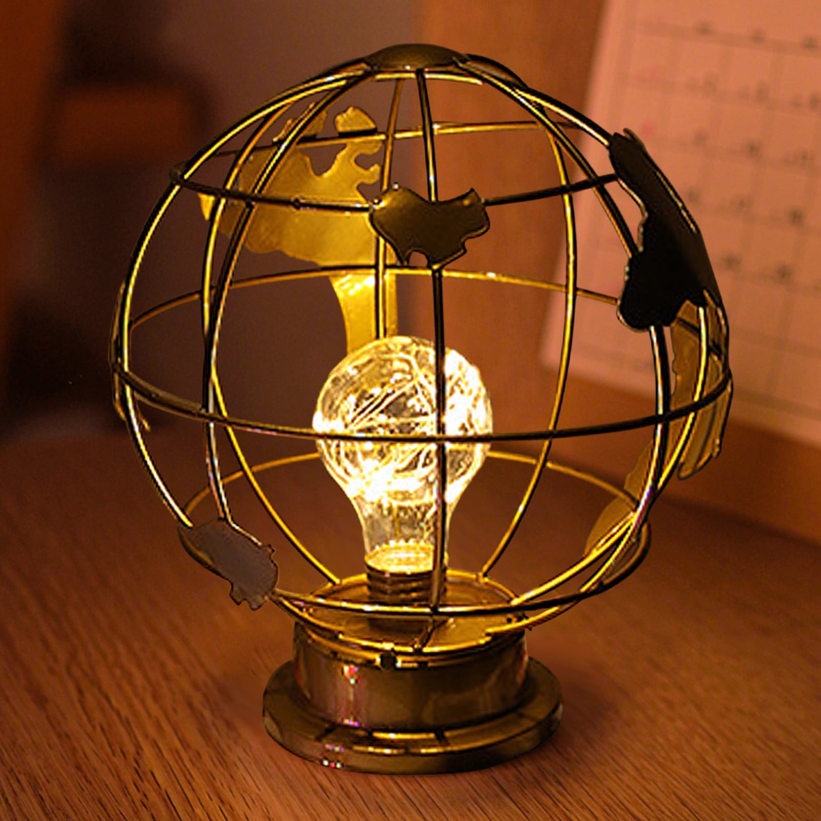 Wovilon Night Light Iron Decorative Lamp, Battery Or Usb Operated Iron Table Lamp, Warm Led Light Iron Decorative Lamp Holiday Bedroom Romantic Decorations