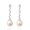White, variant on YAMI 8-9mm Black Cultured Pearl Drop Dangle Earrings for Women, 925 Sterling Silver CZ Diamond Long Chain Earrings, Elegant Jewelry Gift