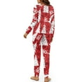 thumbnail image 3 of Yuyamidu Christmas Pjs Nightwear for Women Long Sleeve Pajama Set HO-HO-HO Sleep Tops with Long Sweatpants 2 Pieces Xmas Tree Sleepwear for Ladies Size XL, Red, 3 of 7