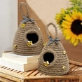 thumbnail image 3 of Dalrosia Jute Bee Hive Decor Bee Tiered Tray Decorations Decorative Honey Bee Skeps Spring Farmhouse Coffee Table Decor Country Kitchen Natural Party Summer Sunflower Home Bookshelf Decor, 3 of 7