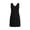 1_Black, variant on Plus Size Summer Dresses for Women Casual Solid Loose V Neck Sleeveless Midi Sundress