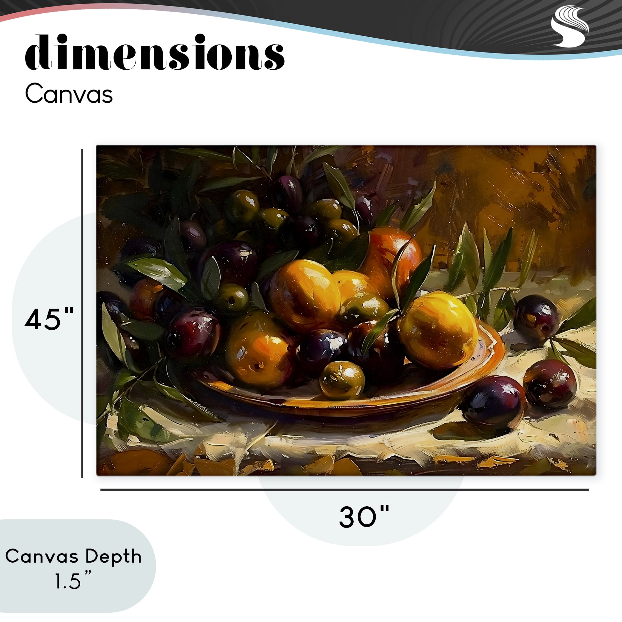 Stupell Industries Array of Olives & Citrus Canvas Wall Art, design by Creative Studio