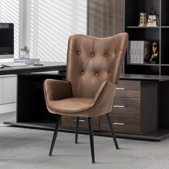 Silla Sillón Sofá individual Moderno Cómodo, Marrón FurnitureR Moderno