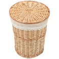 thumbnail image 2 of Miangastore Handmade Woven Laundry Basket Multi-functional Woven Storage Basket Lidded Hamper, 2 of 8