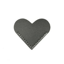 PureCasa Vintage Leather Heart Bookmarks Retro Page Corner Bookmark for Reading Lovers, Portable Book Accessories for Men Women, 1 Pack, Gray
