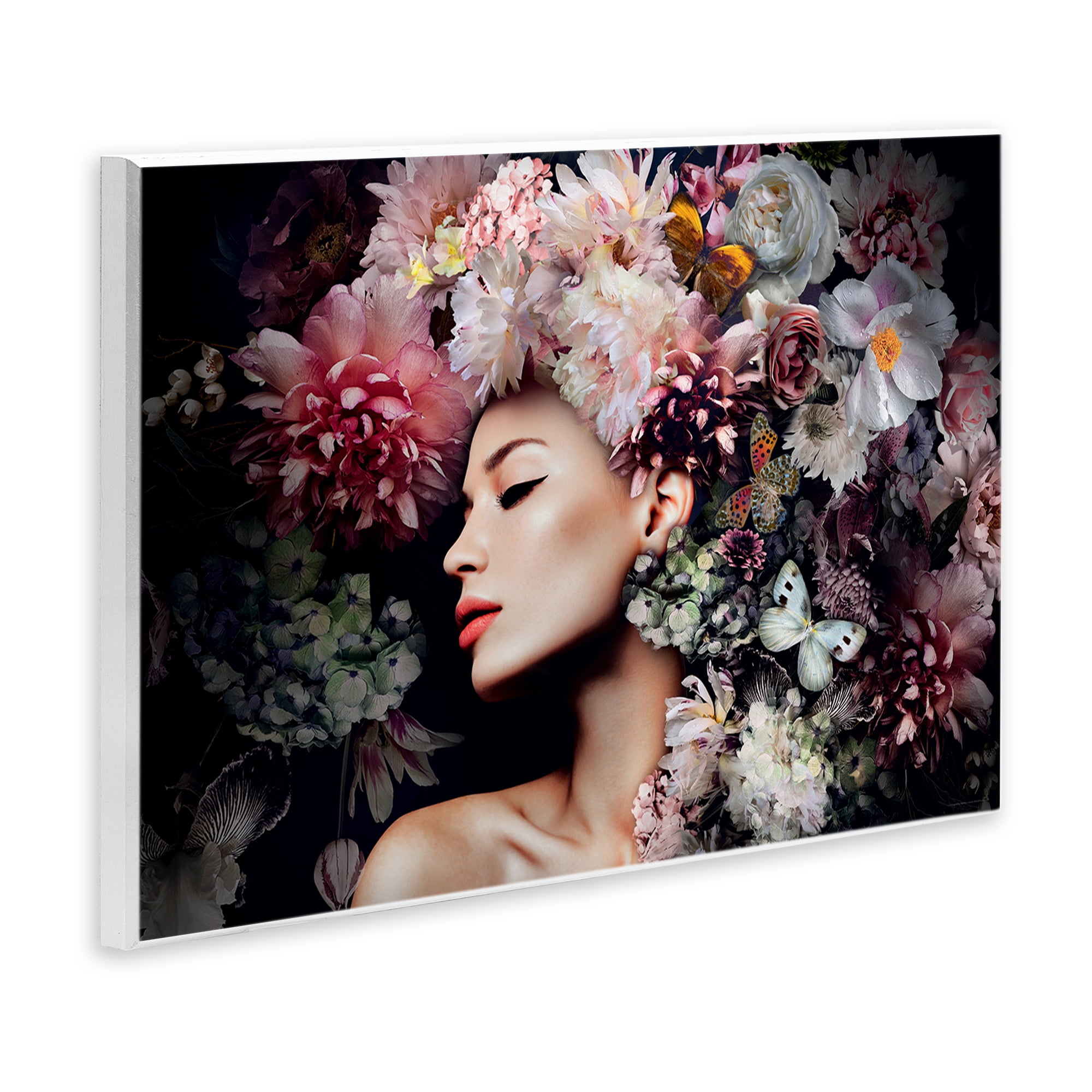 Stupell Industries Nature Florals Female Portrait Plants & Flowers Painting Unframed Art Print Wall Art, 15 x 10