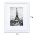 thumbnail image 4 of Coofit Wall Photo Frame Modern: 5PCS 5 x 7 Inch Picture Frame Gallery Frame with Mat, 4 of 7