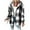 Black, variant on Womens Lightweight Casual Jacket 2025 Plaid Long Sleeve Shacket Fleece Lined Hooded Jackets Warm Coat