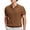 Coffee, variant on FEDTOSING Mens Knit Shirts Old Money Textured Short Sleeve V Veck Polo Sweater Summer Casual Shirt