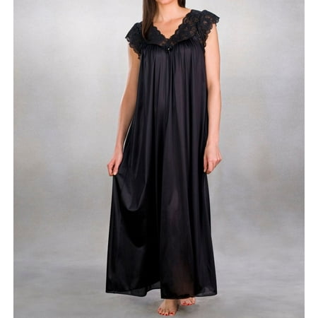 

Women s Shadowline 32737 Silhouette 53 Inch Gown (Black S)