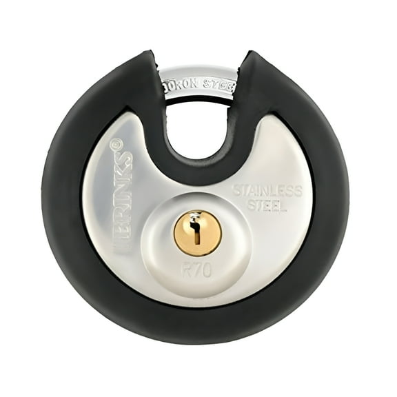 Brinks 67370001 Commercial 70mm Stainless Steel Discus Keyed Padlock