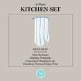 thumbnail image 5 of Martha Stewart Daisy Stripe Oven Mitt Set 2-Pack, Blue, 7"x13", 5 of 8