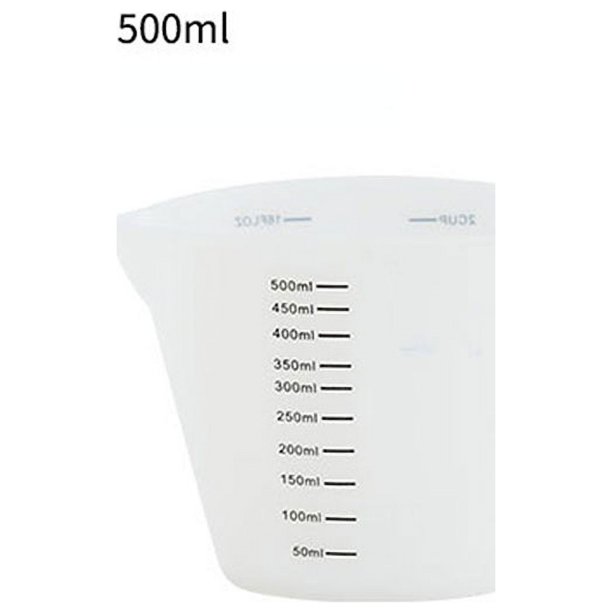 Silicone Measuring Cup With Clear Scale Food Grade Durable Non-stick DIY Cake Epoxy Resin Jewelry Making Kitchen Baking Tools