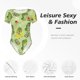 thumbnail image 4 of Balery Cute Dinosaurs Cartoon Body de cuello redondo de manga corta para mujer Tops de manga corta Tops básicos-Small, 4 of 7
