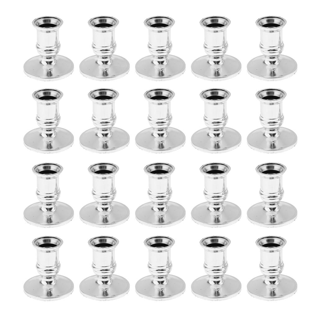 40pcs Pillar Candle Base Electronic Tapered Candle Holder Base Base