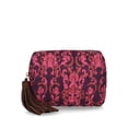 thumbnail image 2 of Scenario Women's Zip Pouch with Fringe Tassel, Red Plum, 2 of 4