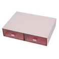 thumbnail image 1 of Desktop Drawer Organizer, Waterproof Dustproof Plastic DIY Combination Multi Layer Stackable Drawer Storage Case ,Striped Pink 2 Drawers, 1 of 5