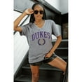 thumbnail image 7 of Women's Gameday Couture Gray James Madison Dukes Iconic Edge Rhinestone V-Neck T-Shirt, 7 of 7