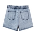 thumbnail image 5 of DHFJKG Womens Denim High Waist Skirts With Built In Shorts Asymmetrical Wrap Stretch Casual Mini Skorts Stylish Skirt, 5 of 5