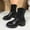 Black, variant on Bnwani Womens Boots Fall Winter Mid-Heel Thick Chunky Ankle Versatile Comfortable Casual Boot Black Size 5.5