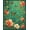 Teal, Pattern 4, variant on Flatwoven High Traffic Area Rug, Spring Garden Harmony Featuring Fluttering Wings and Leafy Flourishes, Non Slip, Stain Resistant, Washable Area Rugs for Living Room, Bedroom(Ivory, 3X5)