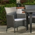 thumbnail image 4 of Noble House Malta 5 Piece Outdoor Dining Set in Gray, 4 of 14