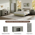 thumbnail image 6 of YouTrend Farmhouse End Table with Drawer and Storage Cabinet for Living Room,Rustic Adult Nightstand for Bedroom,Gray, 6 of 10